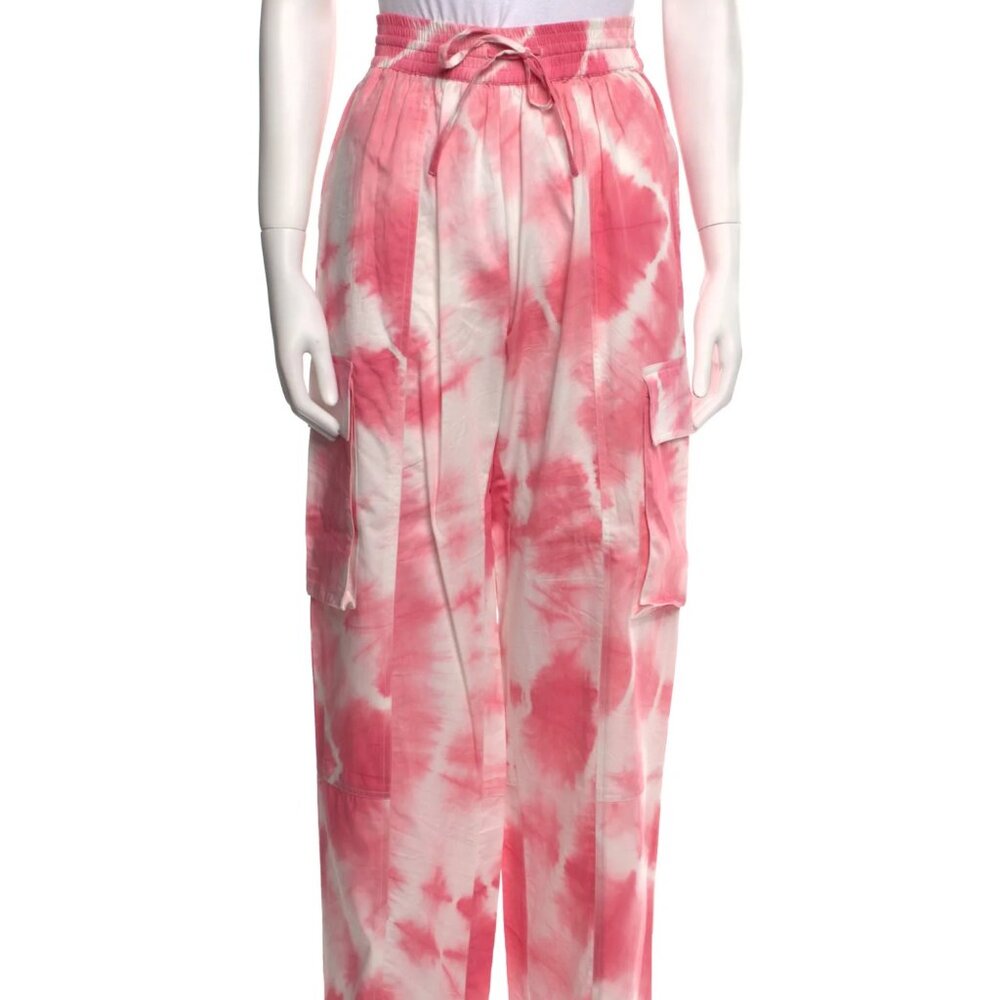BANJANAN Tie-Dye Wide Leg Pants Size S - Pink/White